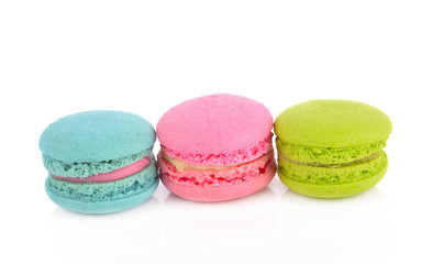 macaroons isolate on white background.