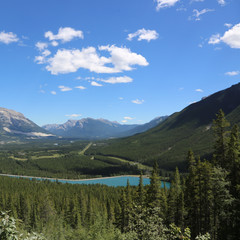 Beautiful view of the mountains in Alberta, Canada