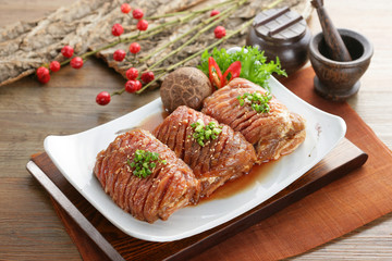 Grileed pork ribs marinated sweet taste as good as aged spice