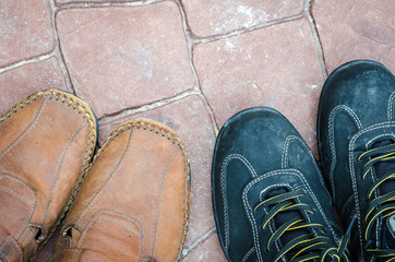 Shoes on concrete floor
