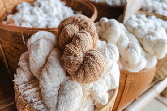Yarn from the cocoons.