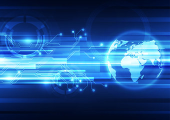 vector digital global technology concept, abstract background