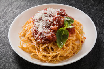 イタリアンパスタ　 アマトリチャーナ　 Spaghetti All'Amatriciana