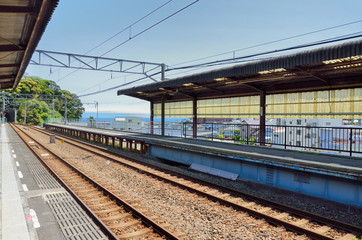 Fototapeta premium 伊豆 伊豆急行 伊豆稲取駅