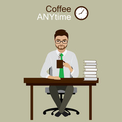 Businessman  on coffee break