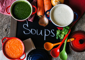Healthy dinner, vegetable soup