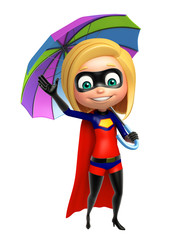 supergirl with Umbrella