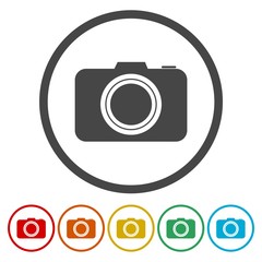 Photo camera sign icon. Digital photo camera symbol.