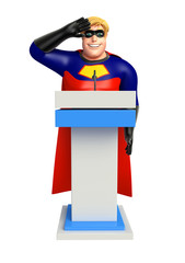 Superhero with Speech stage