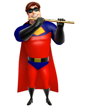 Superhero with Flute