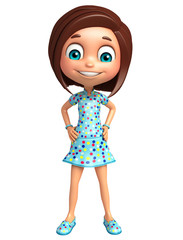 Kid girl with Funny pose