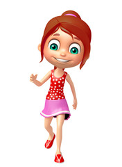 kid girl with Walking pose