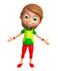 Kid girl with Funny pose