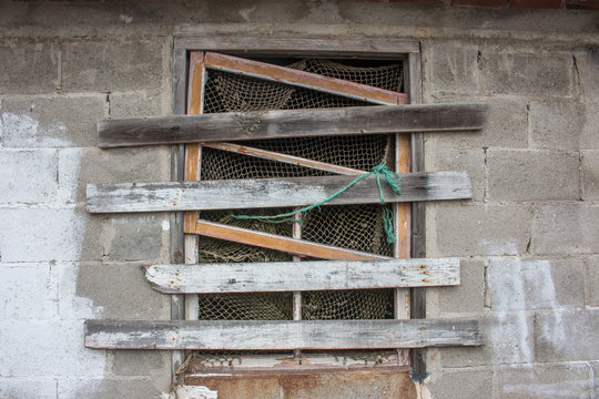 Hintergrund Zugenageltes Fenster