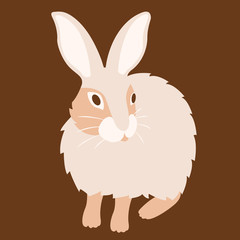 rabbit vector illustration style Flat