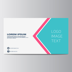 Business card template. Banner design. Vector illustration, eps