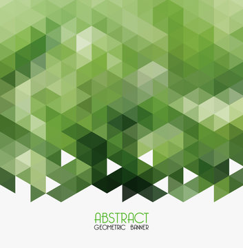 Vector Abstract green geometric background.