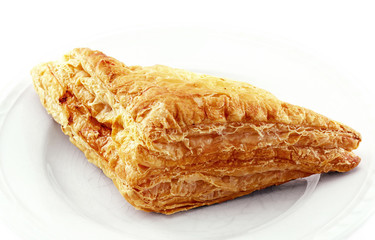 Chicken pie plate on a white background