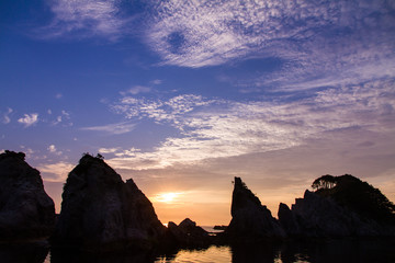 浄土ヶ浜の朝日