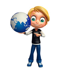 kid boy with earth sign