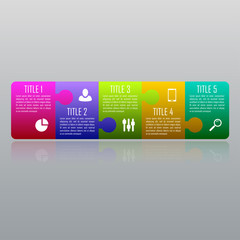 Modern design infographic mosaic template. Infographic puzzle template can be used for web design, banner, illustration, presentation