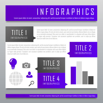 Modern design infographic template. Infographic template can be used for web design, banner, illustration, presentation