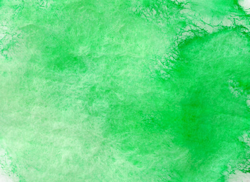 Watercolor green texture that was create by drawing by a brush