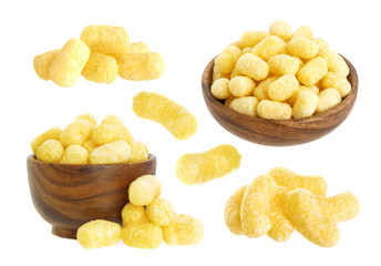 Corn sticks isolated on white background