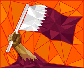 Raising The Qatar Flag - National Day Celebration