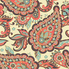 paisley ethnic seamless pattern