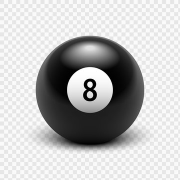 Eight Ball Isolated on a transparent background