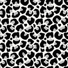 Animal skin seamless pattern in black and gray.
