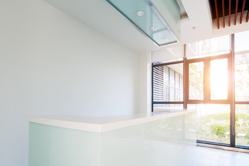 Counter reception area