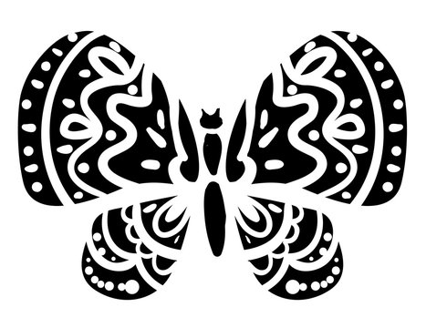 Silhouette of a butterfly, butterfly vector, butterfly illustration