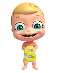 cute baby with S alphabate