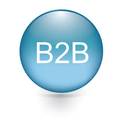 b2b computer blue button