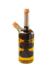 Bottle with olive and balsamic vinegar iaslom isolated