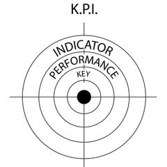 key performance indicator target illustration design over a white background.