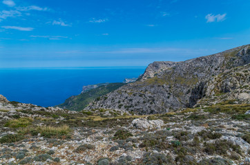 Beautiful panorama on GR 221 near Deia, Mallorca, Spain