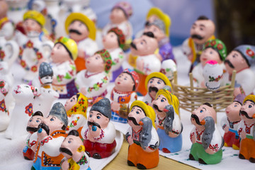 Ceramic souvenirs. Handmade Ukrainian cossack toy