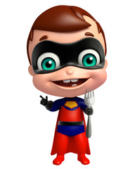 cute superbaby with with Spoon