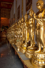 Golden budha at northen temple in Mae Taeng, Chiang Mai, Thailan