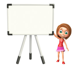 kid girl with Display board