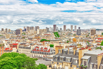 Obraz premium Beautiful panoramic view of Paris from the roof of the Pantheon.