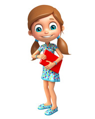 Kid girl with  Book
