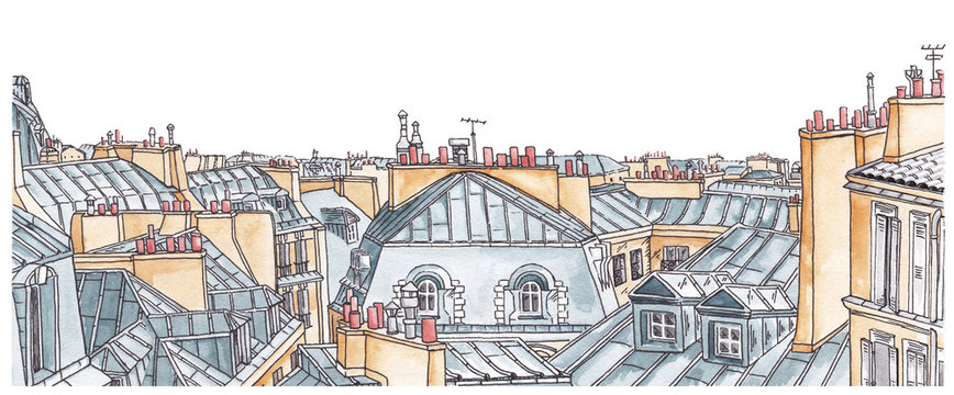 Paris Rooftops Skyline