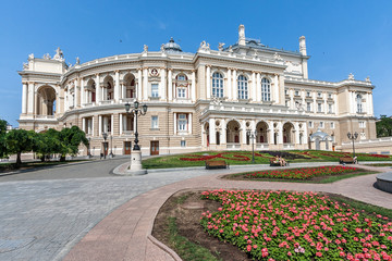 Fototapeta premium Beautiful opera and ballet house in Odessa Ukraine