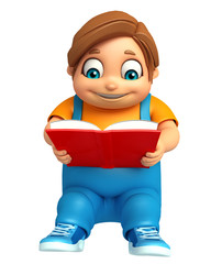 Kid boy with Book