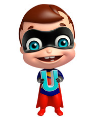 cute superbaby with U alphabate
