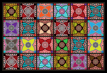 Panele Szklane  Blended Joyful Colors Arabesque Mosaic Tiles